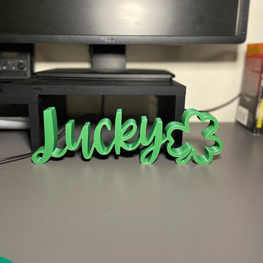 Lucky Shamrock Desk Sign | St. Patrick's Day Decor