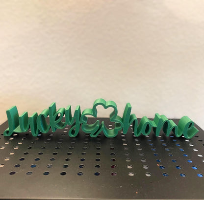 Lucky Home Shamrock Sign, St. Patrick's Day Decor